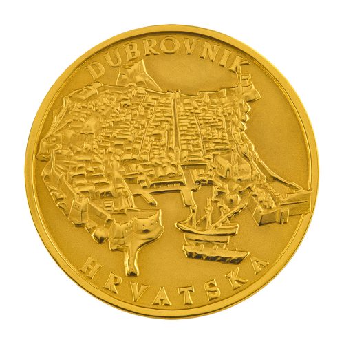 Medalja Dubrovnik - obrada pozlaćena