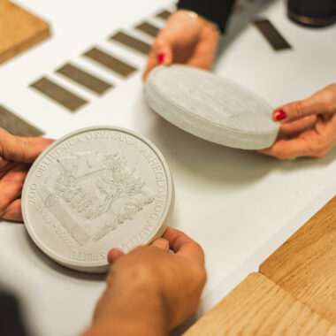 coin plaster cast